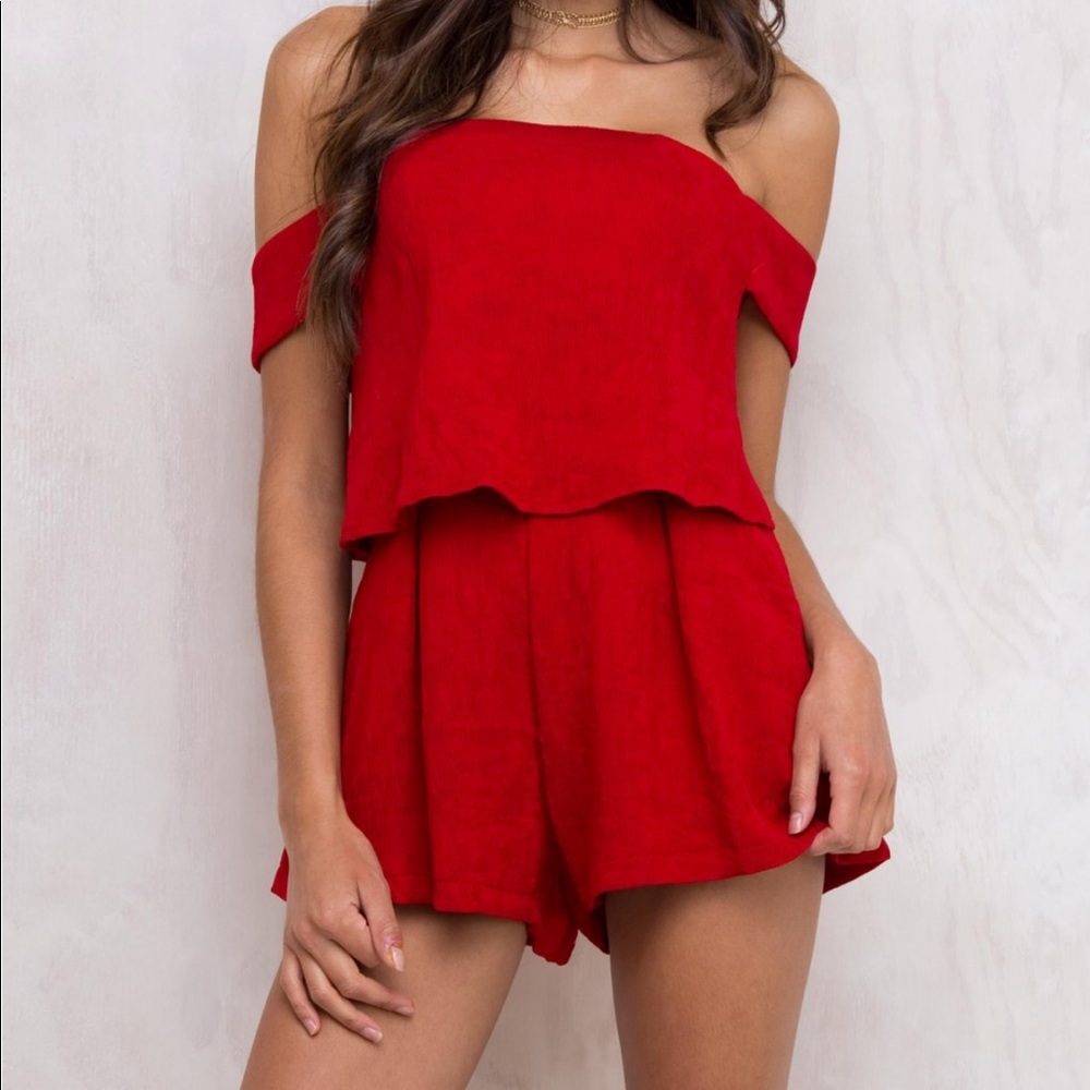 BRAND NWT princess polly red playsuit
